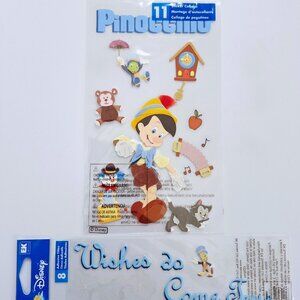 Pinocchio 3-Dimensional Stickers - Disney NWT!